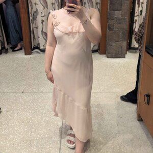 Aritzia Wilfred Soft Seashell Pink Engage Dress